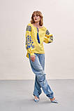Жіноча вишиванка  MEREZHKA "Голуби" жовтий, розмір M, фото 3