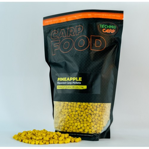 Пеллетс Технокарп Flavored Carp Pellets Pineapple 6mm 1kg, фото 1