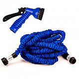 Садовий поливальний шланг розтягувальний 75 метрів гармошка з розпилювачем для поливання MAGIC HOSE 7 режимів, фото 4