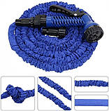 Садовий поливальний шланг розтягувальний 75 метрів гармошка з розпилювачем для поливання MAGIC HOSE 7 режимів, фото 6