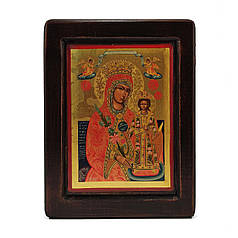 Ікона Божа Матір Нев'янучий цвіт 20,5 Х 27 см Ручний розпис з нанесенням сусального золота