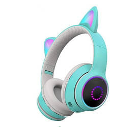 Бездротові навушники Bluetooth з котячими вушками TUCCI K26 LED — Blue (Блакитний)