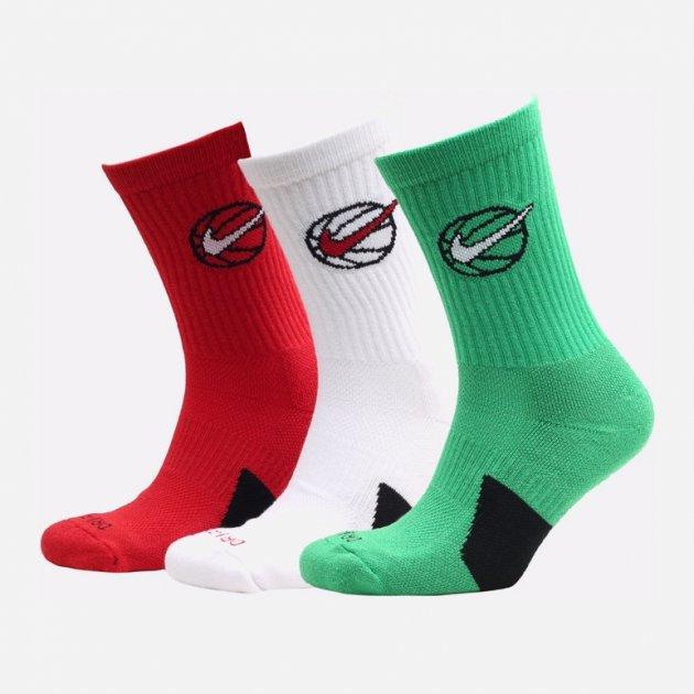 Шкарпетки баскетбольні Nike Everyday Crew Basketball Socks 3 пари мультиколор (DA2123-909)