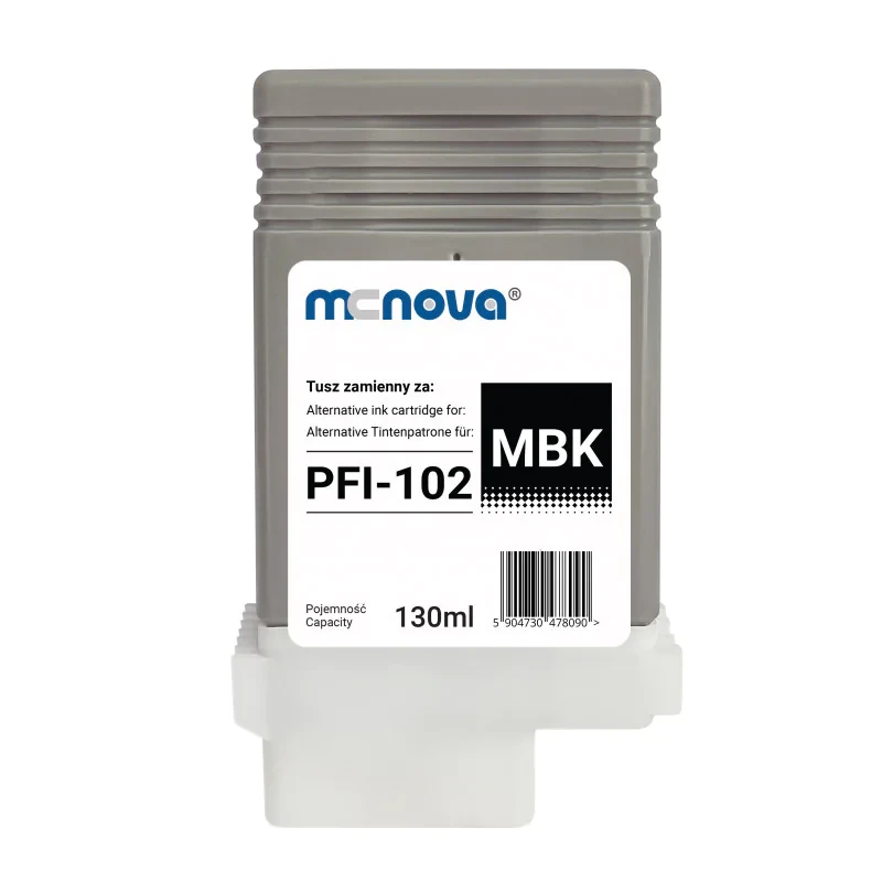 Сумісний картридж MC-NOVA PFI-102MBK для Canon iPF605/iPF750, Matte Black, 130 мл
