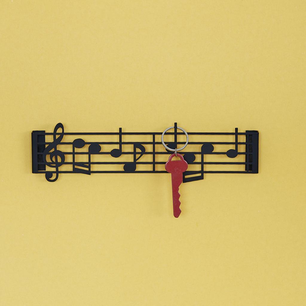 Ключница настенная "Balvi - Музыка" 21.5х6 см, вешалка для ключей в прихожую на стену Черная (ключниця) (ST) - фото 4 - id-p1637980013