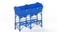 Бункер для инертных материалов двух секционый 2х20 м.куб.