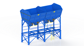 Бункер для інертних матеріалів двосекційний 2х20 м.куб.