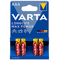Батарейки щелочные VARTA LR03/AAA 4703 Long Life MAX Power 4шт