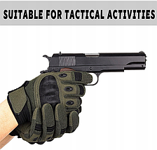 Військові захисні рукавички Tactical ARMY GLOVE зелені, фото 4