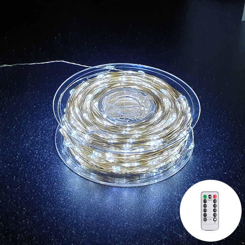 Вулична гірлянда крапля роси 100 метрів 1000 led з пультом біла, 100м, 1000