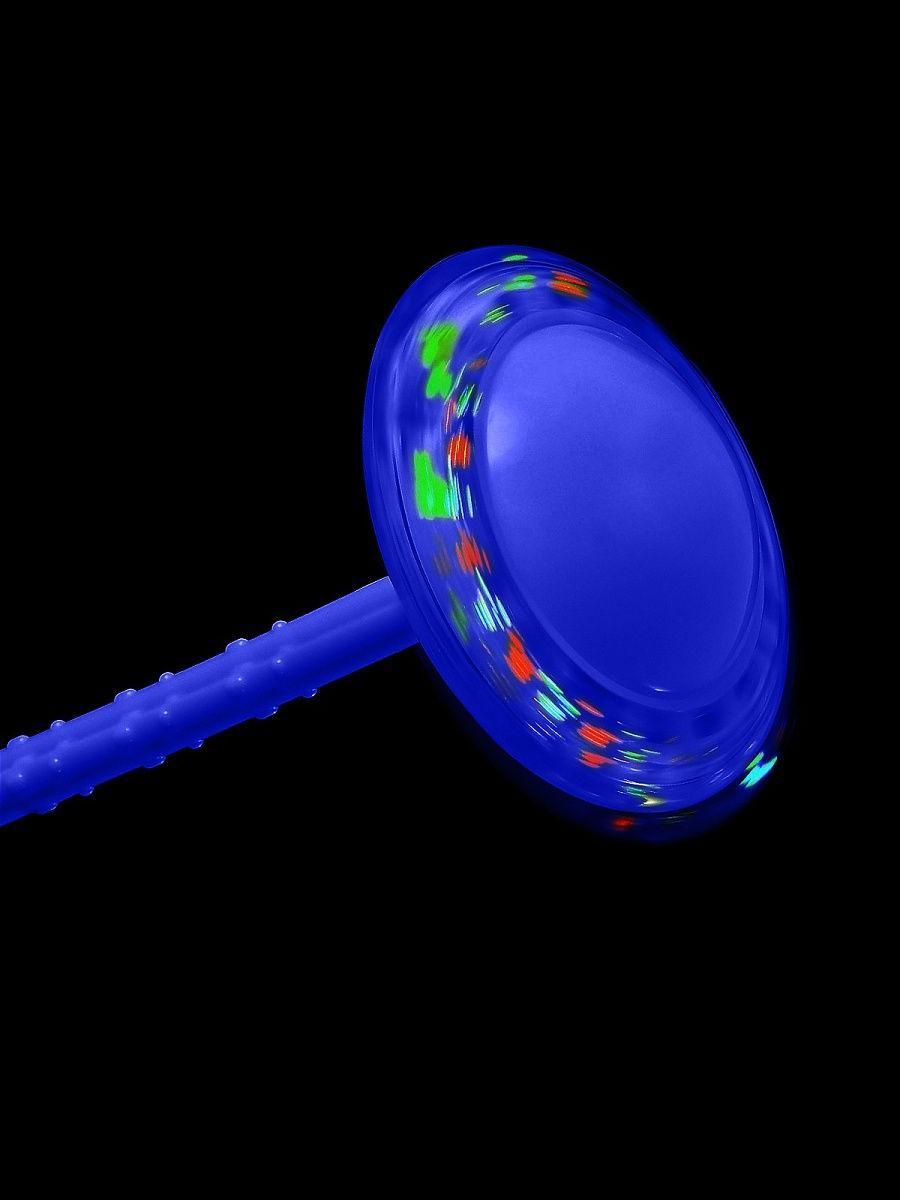 Светящаяся скакалка крутилка с колесиком на одну ногу - Нейроскакалка Синяя, с доставкой (GK) - фото 5 - id-p1090602736