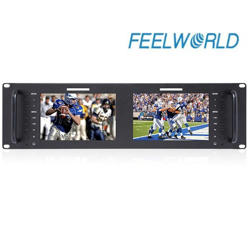 Монітор FeelWorld D71 Dual 7" 3 RU Rackmount 3G-SDI/HDMI LCD Monitor (D71)