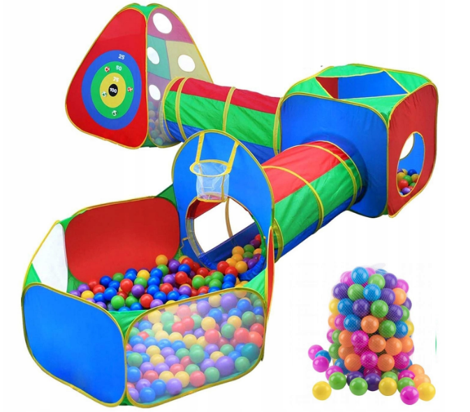 Дитячий намет, тунель від 3 роки різнокольровий, фото 1