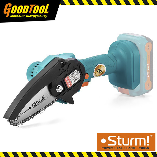 Пила ланцюгова акумуляторна 4" 20В Sturm CC9920CLM (БЕЗ АКУМУЛЯТОРА ТА ЗАРЯДНОГО ПРИСТРОЮ)