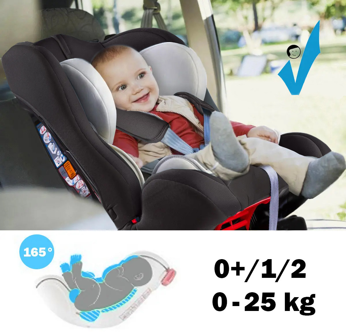 Автокрісло Caretero Combo (0 - 25 кг) - Чорний