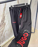 Чоловічі спортивні штани Hugo Boss D10544 чорні М, L, фото 3