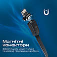 Магнітний кабель Promate Quiver USB-C to USB-C/Lightning/microUSB 1 м Black (quiver.black), фото 4