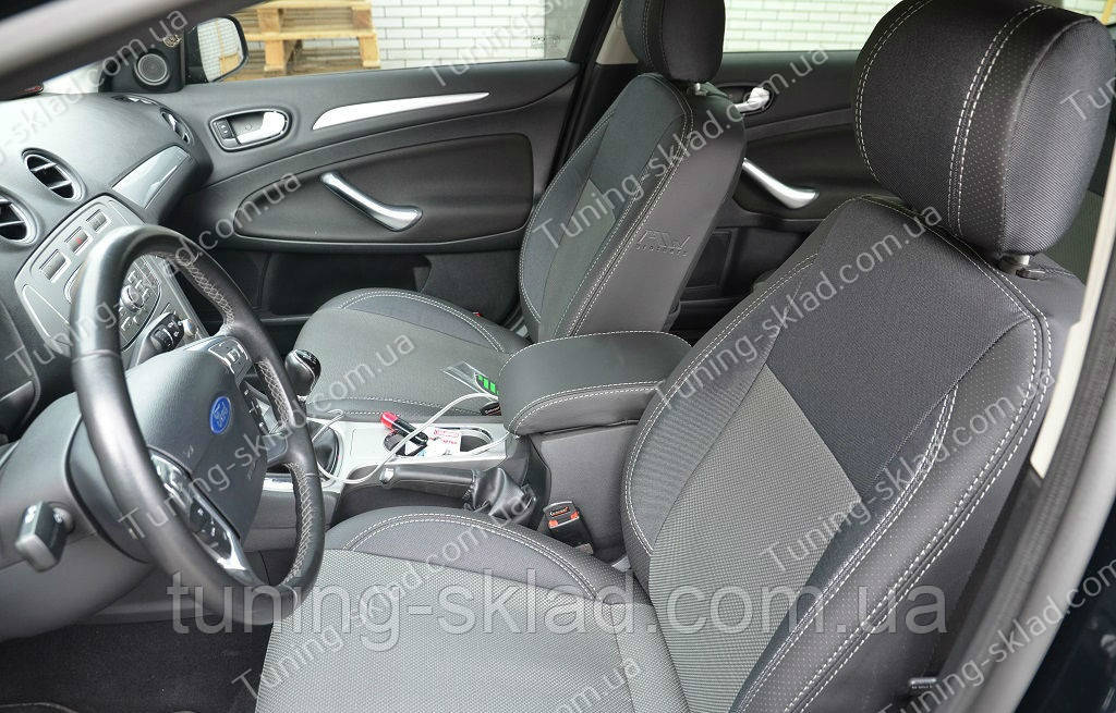 Чохли на сидіння Форд Монрео 4 (чохли з екошкіри Ford Mondeo 4 стиль Premium), фото 1