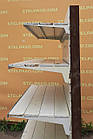 Торгові пристінні (односторонні) стелажі «ТЕГОМЕТАЛ» 200х125 см., другий сорт, кремові, Б/у, фото 8