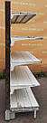 Торгові пристінні (односторонні) стелажі «ТЕГОМЕТАЛ» 200х125 см., другий сорт, кремові, Б/у, фото 5