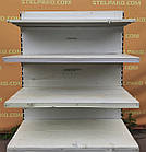 Торгові пристінні (односторонні) стелажі «ТЕГОМЕТАЛ» 200х125 см., другий сорт, кремові, Б/у, фото 9