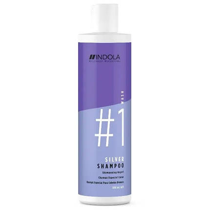 Шампунь для фарбованого волосся Indola Color Shampoo Silver з сріблястим ефектом 300 мл, фото 2