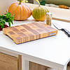 Кухонна торцева обробна дошка ясень 30х20 см велика на силіконових ніжках BeWoody, фото 3