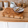 Кухонна торцева обробна дошка ясень 30х20 см велика на силіконових ніжках BeWoody, фото 7