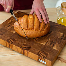 Торцевая доска Дуб 50х40х4,5 см BeWoody на силиконовых ножках Дуб