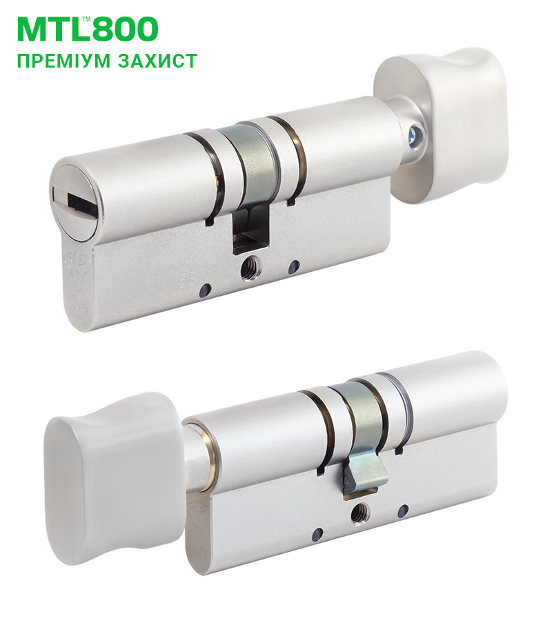 Циліндр MLT800 110 мм (60 x 50T) ключ-тумблер Нікель
