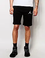 Мужские Шорты Капри Jordan летние с логотипом Джордан чёрные Спортивная трикотажная одежда для парня хлопок