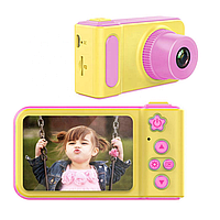 Цифровий дитячий фотоапарат Smart Kids Camera дитяча фото-відеокамера Yellow-Pink ЕХР