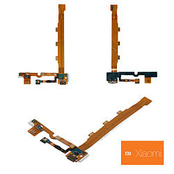 Шлейф для Xiaomi Mi3, конектора заряджання, мікрофона, з компонентами, WCDMA версія, оригінал 