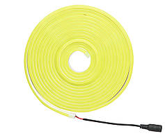 Світлодіодна неонова стрічка NEON 220В JL 2835-120 G IP65 жовтий, герметична, 5 метрів (0729)