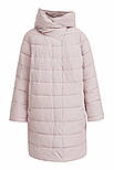 Подовжена зимова куртка стьобана Finn Flare W20-32042-812 Down Fill рожева S, фото 8