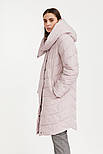 Подовжена зимова куртка стьобана Finn Flare W20-32042-812 Down Fill рожева S, фото 3