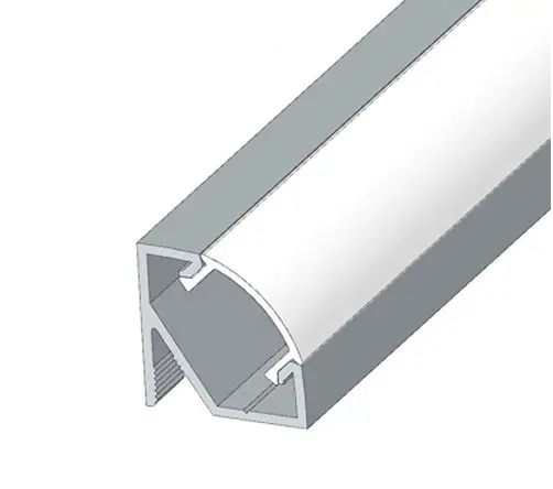 КОМПЛЕКТ!!! Профіль LED BIOM кутовий ЛПУ17 + розсіювач прозорий, (анодований алюміній + полікарбонат).палка 2 метра, ціна за метр, фото 1