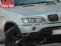 Реснички неокрашенные для BMW X5 E53 из ABS пластика, под покраску