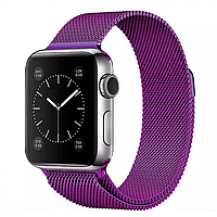 Ремешок металлический миланская петля Apple Watch браслет металлический 42/44 мм фиолетовый