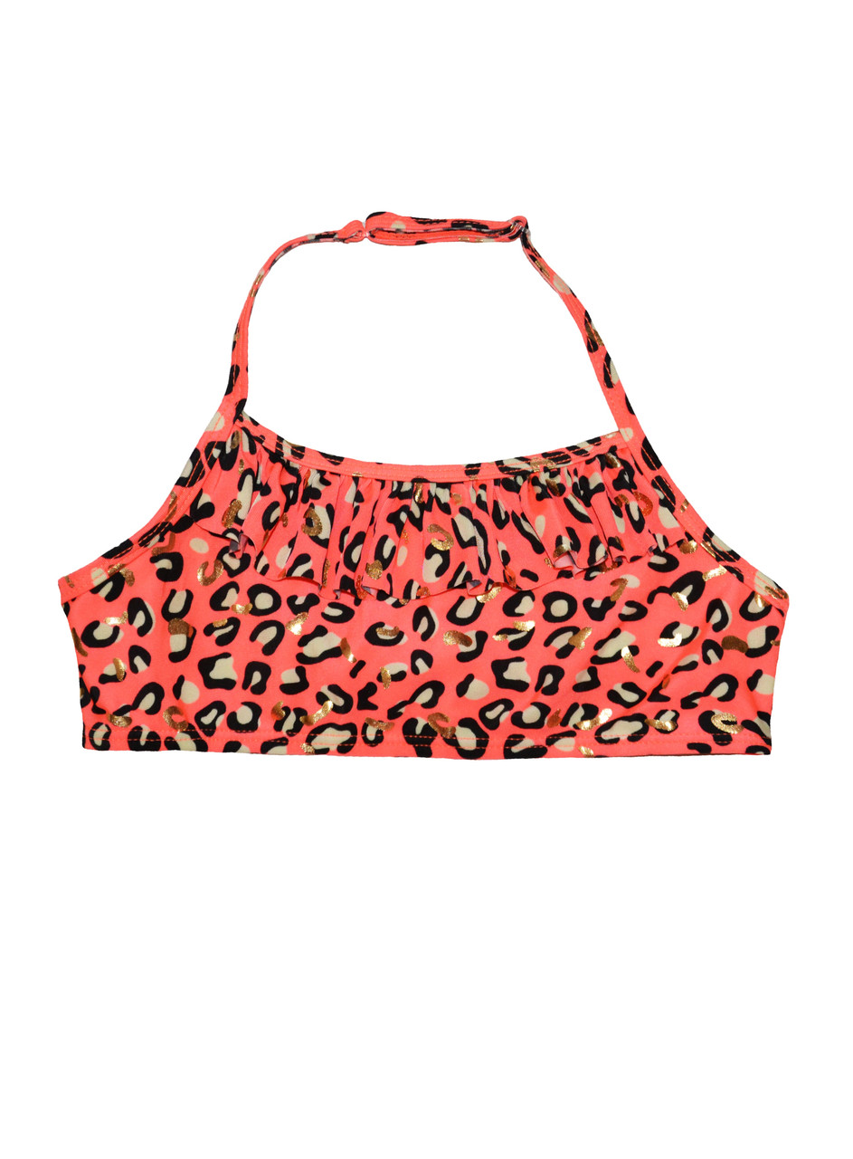 Ліф для купання дівчинці 152 см морквяний