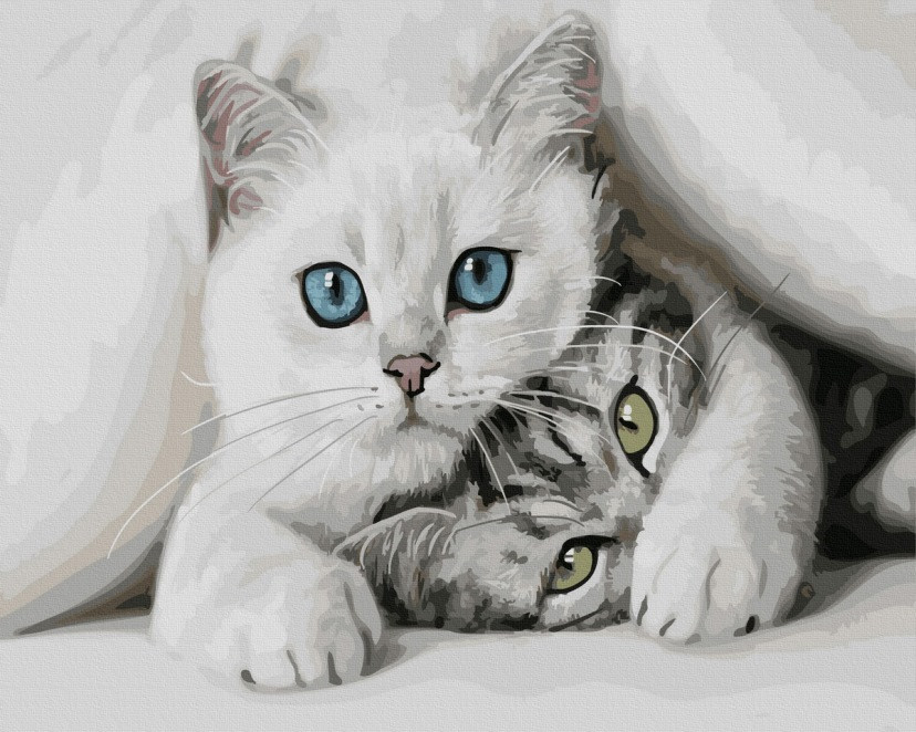 Розмальовка по номерах Котячі ніжності (BRM42598) 40 х 50 см, фото 1