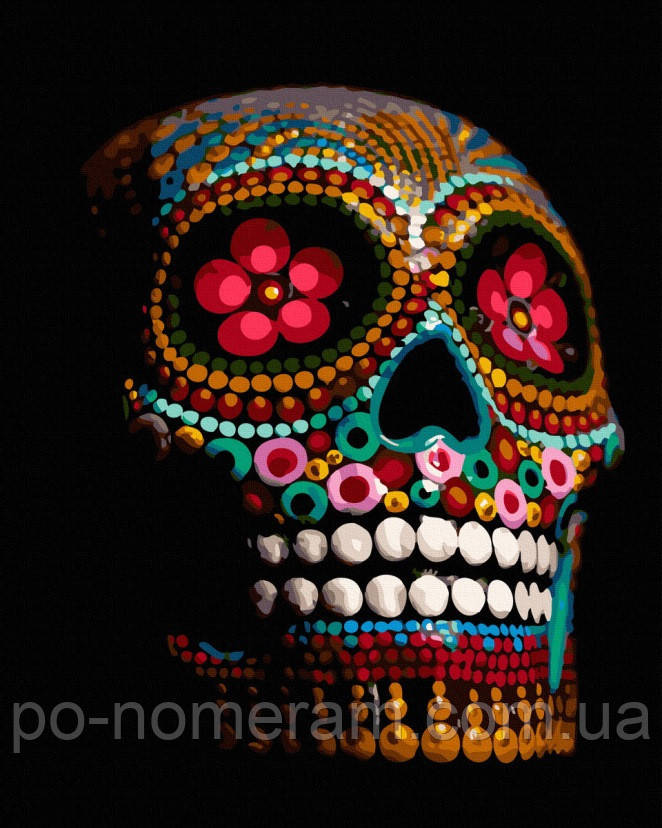 Акційна Картина за номерами Етнічний череп (BK-GX37757) 40 х 50 см, фото 1