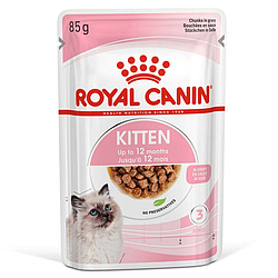 Вологий корм для кошенят Royal Canin (Роял Канін) Kitten Instinctive шматочки в соусі 85 г