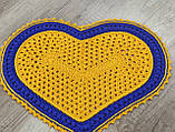 Серветка пов'язана гачком - серце - для тих, хто любить Україну, фото 4