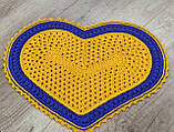 Серветка пов'язана гачком - серце - для тих, хто любить Україну, фото 3