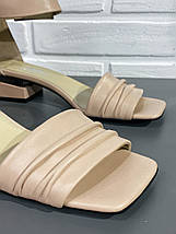 Босоножки с широкой пряжкой Magnolya 2878 36 Темно-бежевый кожа, фото 4