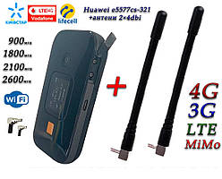4G LTE+3G WiFi Роутер Huawei e5577s-321 (рос) + 3000mah і 2 антени 4G(LTE) по 4 db