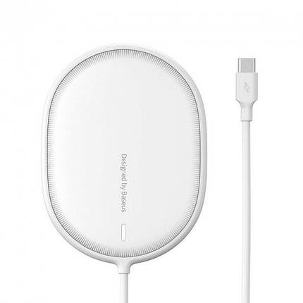 БЗП Baseus Light Magnetic 15W Wireless Charger (WXQJ-02) white, фото 1