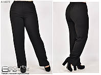 Жіночі літні штани.Брюки жіночі великих розмірів із високою посадкою з кишенями Р- 54 - 70 чорні