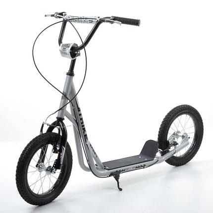 Самокат із надувними колесами 14 дюймів iTrike SR2-045-1-G Сірий, фото 2